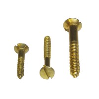 Wood Screw Countersunk Brass Plated